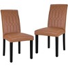 VECELO Dining Chairs Set of 2/4/6 Parsons Chairs with Solid Back Upholstered Dining Chairs Brown/Beige/Coffee - 2 of 4