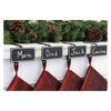 Original MantleClip 4ct with Chalkboard Icons Christmas Stocking Holder Black - 2 of 2