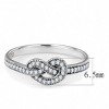 Slickblue Clear CZ Heart Charm Ring in Polished Stainless Steel - Ideal Mother's Day or Valentine's Gift, Size 5-10 - 3 of 4