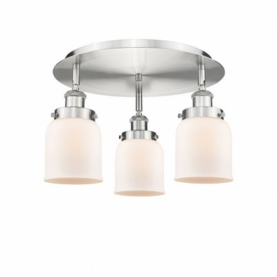 Bell - 3 Light Flush Mount In Art Deco Style-9.25 Inches Tall and 16.75 Inches Wide