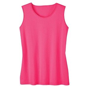 Collections Etc Soft Knit Crew Neck Sleeveless Summer Tank Top - 1 of 4