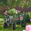 Pure Garden 650lb Capacity All Terrain Rolling Wagon Steel Garden Cart Green - 2 of 4