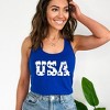 Simply Sage Market Women's USA Distressed Stars Racerback Tank - 2 of 4