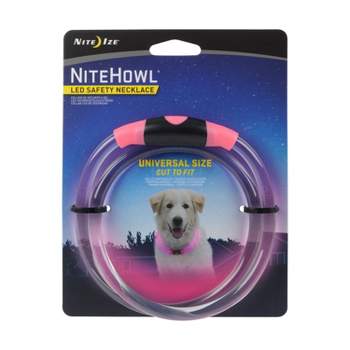 Nite Ize Howl LED Safety Necklace Adjustable Dog Collar - Pink
