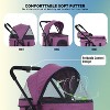 FDW Pet Stroller 3-in1 Multifunction Dog Stroller with All-Terrain Tires Extra-Large Storage Basket Adjustable Canopy for Small to Medium Dogs Cats - 4 of 4