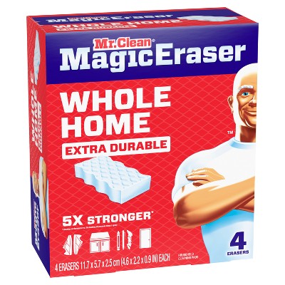 Mr. Clean Unscented Magic Eraser Whole Home Extra Durable Multi-Purpose Cleaner - 4ct