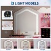 Kids Vanity with Lighted Mirror, Little Girl Vanity and Stool, Toddler Makeup Table Set and Makeup Playset for 3-8 Girls - 4 of 4