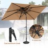 Pellebant 10 x 6.5 FT Rectangular Double Top Patio Market Umbrella with Tilt & Crank - 3 of 4