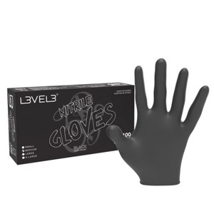 L3 Level 3 Nitrile Gloves - Professional Heavy Duty Disposable Gloves - Latex Free - Fits Snug - Box of 100 - 1 of 4