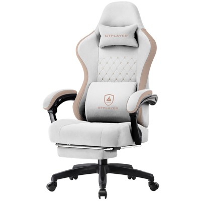 GTPLAYER Gaming Chair, Computer Office Chair with Pocket Spring Cushion, Linkage Armrests and Footrest