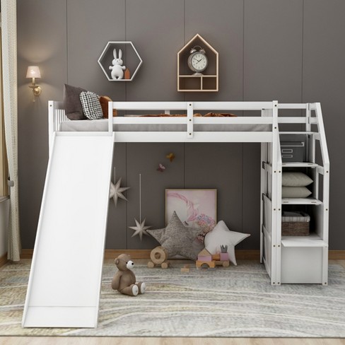 Target loft bed with hot sale slide