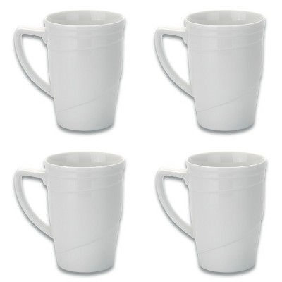 BergHOFF Essentials 12Oz Porcelain Coffee Mugs, Set of 4