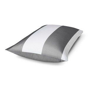 Gray Rugby Stripe Pillow Sham (Standard) - Room Essentials , Earth Gray