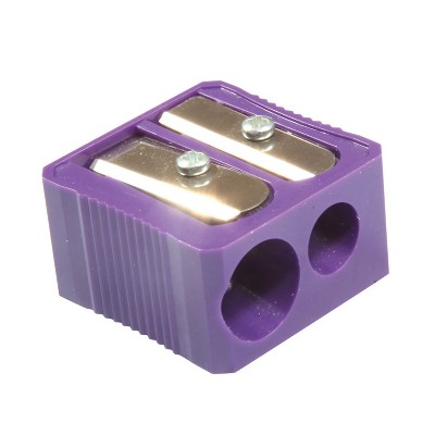 Purple Dual Hole Plastic Pencil Sharpener Pack of 20