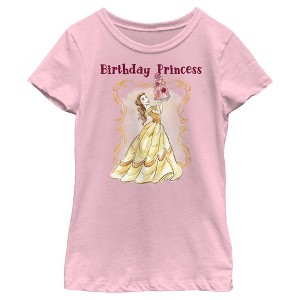 Girl's Beauty and the Beast Belle Birthday Princess T-Shirt - 1 of 4