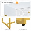 NicBex Console Table with 2 Drawers Modern Entryway Table with Stripe Design Side Table for Living Room, Entryway, Hallway - 3 of 4