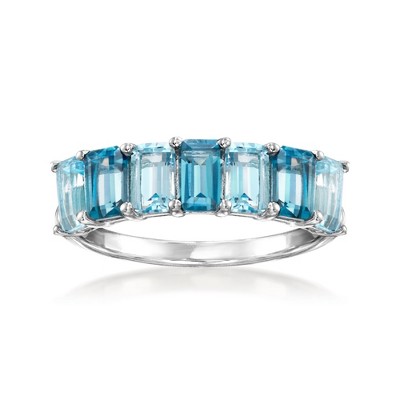 Ross-Simons 2.60 ct. t.w. Swiss and London Blue Topaz Ring in Sterling Silver
