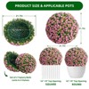 Artificial Topiary Balls Set of 2, Flower Topiary Balls Decorative Balls for Outdoor and Indoor, Wedding Decoration - 2 of 4