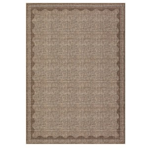 Indoor Modern Washable Area Rugs with Scalloped Print, Ultra Thin Non Slip Throw Carpet for Bedroom Living Room - 1 of 4