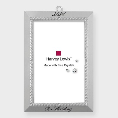 Harvey Lewis 2021 Our Wedding Frame Ornament with Fine Crystals