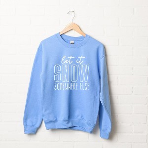 Simply Sage Market Women's Graphic Sweatshirt Let It Snow Somewhere Block - 1 of 2