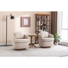 Sofa Chair, Swivel Accent Chair With Cushion, Solid Wood Round Bottom Legs, 360-Degree Upholstered Armchair Swivel Chairs - 2 of 4