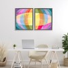 Stupell Industries Oblique Neon Flare 2pc Floating Frame Art Set - 2 of 4
