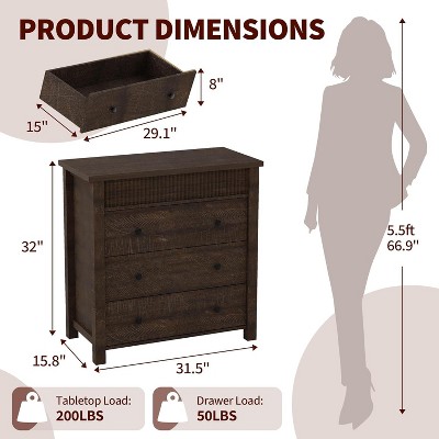 Product dimensions graphic showing dimensions of the dresser
