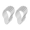LiBa 12-Pack Rustproof Shower Curtain Hooks, Stainless Steel Nickel Chrome Plated Rings for Bathroom Curtains - 2 of 4