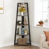 Gulches 5-Tier Corner Shelf, 70" Tall Corner Ladder Shelf Small Bookshelf for Living Room - 3 of 3