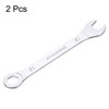 Unique Bargains CR-V 6-Point Ended Box 15 Degree Offset Open End Metric Thin Combination Wrench 2 Pcs - 3 of 4