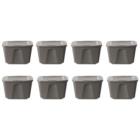 Homz Holiday 4 Piece 72 qt Plastic Storage Tote