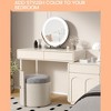 19’’ Large Vanity Mirror with Lights, Lighted Round Makeup Mirror with Smart Touch Control, 3 Colors Dimmable Vanity Mirror, 360° Rotation - 2 of 4