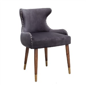 XINGHANZHENXUAN Upholstered Accent Chair, Button Tufted Back, Rubberwood Legs, Seating for Living Room, Bedroom - 1 of 4