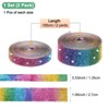 Unique Bargains Rhinestone Spray Rainbow Flexible Durable Ribbon 0.5/1.1 Inch x 2 Yards 2 Rolls - image 3 of 4