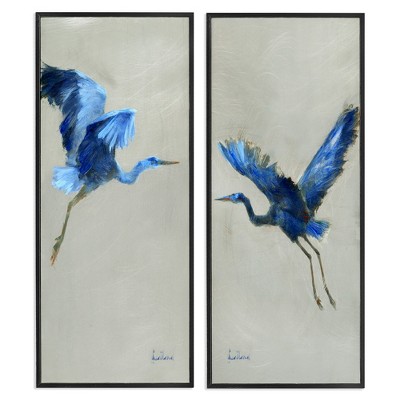 Stupell Industries Expressive Flying Cranes Abstract Birds, 10" x 24"