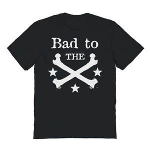 Rerun Island Men's Bad To The Bone Halloween Short Sleeve Graphic Cotton T-Shirt - 1 of 2