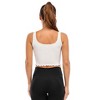 DOMETOUR Solid Crop Sleeveless Ribbed Knit Top - 2 of 4