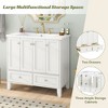 36 Inch Bathroom Vanity with Resin Sink Combo, Solid Wood Frame Storage Cabinet with 4 Soft Closing Doors and 2 Drawers - 4 of 4
