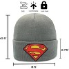 Beanie for Kids and Adults Winter Hat – Beanie with Superman Patch Licensed (One Size) - 2 of 4