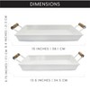AuldHome Design Rustic Trays, Small & Medium 2pc Set; Farmhouse Decor Rectangular Trays w/ Handles - 2 of 4