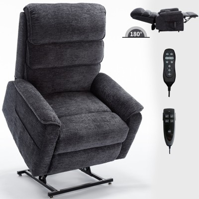 TiramisuBest Up to 350 LBS Chenille Power Lift Recliner Chair, Heavy Duty Motion Mechanism with 8-Point Vibration Massage and Lumbar Heating