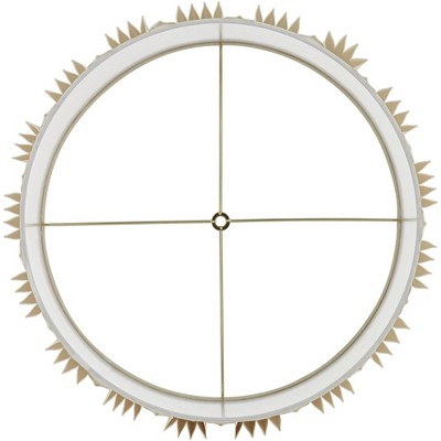 Ivory Linen Drum Lamp Shade with Ruffled Pleats