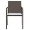 vidaXL Patio Chairs with Cushions 2 pcs Brown 22"x23.2"x33.1" Poly Rattan - 4 of 4