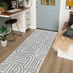 Abstract Area Rugs Soft Modern Rug for Bedroom Ultra-Thin Non Slip Washable Throw Carpet for Living Room Dining Room Hallway - 1 of 4