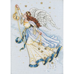 Dimensions Gold Petite Counted Cross Stitch Kit 5"X7" -Twilight Angel - 1 of 1