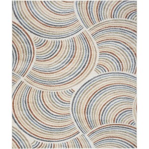 Nourison Astra Machine Washable Contemporary Rainbow Kids Indoor Rug - 1 of 4