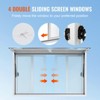 VEVOR Concession Window 48"x36", Aluminum Alloy Food Truck Service Window with 4 Horizontal Sliding Windows & Awning Door & Drag Hook, White - 4 of 4