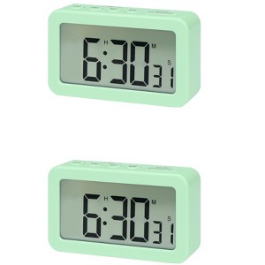 REGALWOVEN 2 Pcs Digital Smart Battery Powered Snooze Home Decor Alarm Clock 3.3 x 2 x 0.8 Inches - 1 of 4
