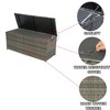 Gulches Outdoor Storage Box, 113 Gallon Wicker Patio Deck Boxes with Lid, Outdoor Cushion Storage for Kids Toys, Pillows, Towel Grey Wicker - 4 of 4